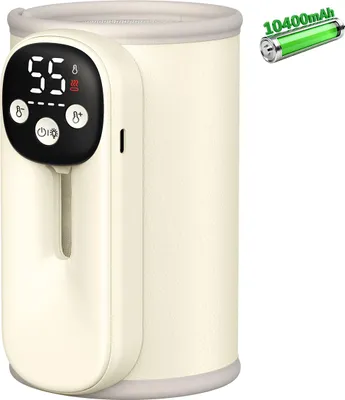 Produktbild von Tragbarer Baby Flaschenw?rmer mit 11 Temperaturstufen (35-55°C), LED-Display, 10400 mAh Akku für unterwegs