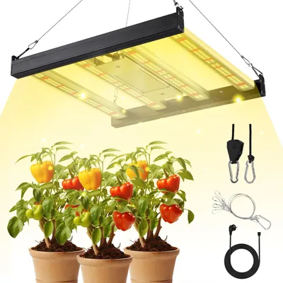 Produktbild von Faziango 120W LED Pflanzenlampe Vollspektrum Dimmbar 4 Lichtleisten Indoor Grow Lampe Schwarz
