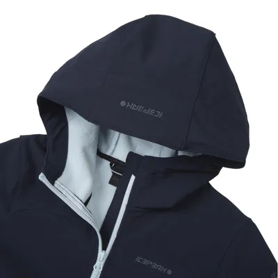 Produktbild von Icepeak Kobryn Jr Softshelljacke Mädchen mit Kapuze, Farbe:Dunkelblau, Kinder Größen:176