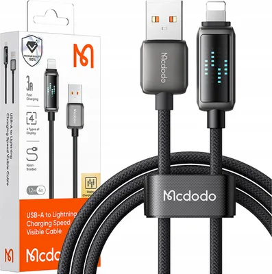 Obrázek produktu pro Mcdodo CA-5250 USB-A to Lightning cable, LED display, 1.2m