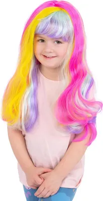 Immagine prodotto di Smiffys - Parrucca "Unicorno" per bambina SM3301 (Taglia unica) (Multicolore)