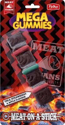 Produktbild von Felko Mega Gummies Meat on a Stick 120g