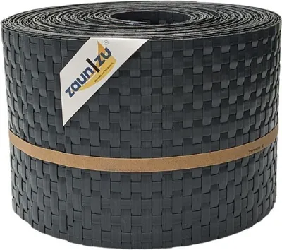Produktbild von Sichtschutzstreifen zaun|zu RATTAN 10x Einzelstreifen 2,55m für Doppelstabzaun Anthrazit 10x 2,55m
