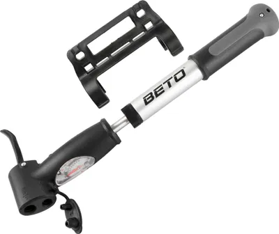 Produktbild von Beto Double-HxS Fahrradpumpe mini Luftpumpe Fahrrad AV/DV/FV Minipumpe Fahrradluftpumpe mit Manometer