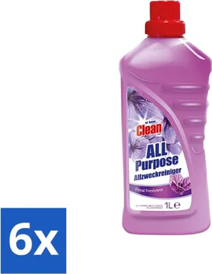 Produktbild von At Home - Clean - Allzweckreiniger - Blumig - Erfrischend - 1 L - Vorteilspack - 6 Stücke