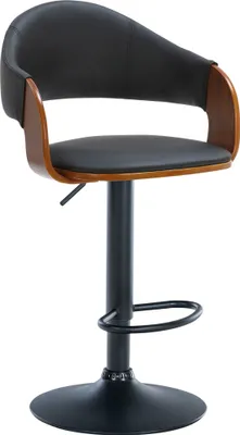 Produktbild von Barhocker HLO-CP283 Kunstleder schwarz walnuss/schwarz