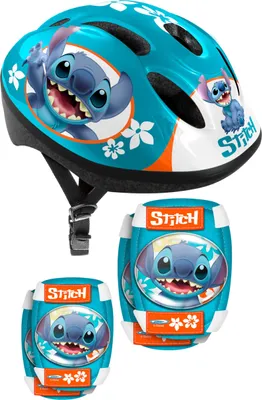 Obrázek produktu pro STAMP Unisex-mládež Combo Stitch (Casque + Genouillères & Coudières), modrá/bílá, S
