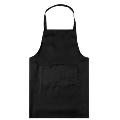 Produktbild von Pure Color Halfter ärmellose Taschenhausarbeit Küche Koch BBQ Arbeit Schürze-Schwarz