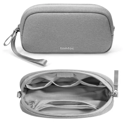 Produktbild von tomtoc Kabel Organizer Tasche, Elektronik EDC Kabeltasche Kabelorganizer – Grau