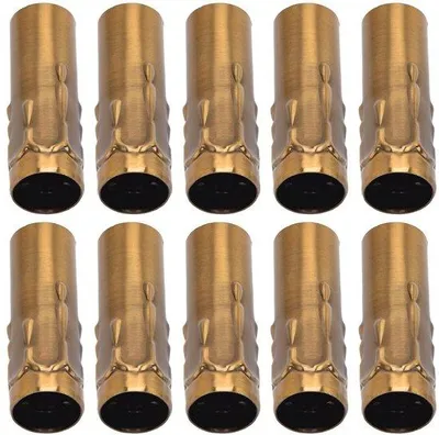 Image de Douilles de rechange E14 pour lustres en cristal Buis Scheurpatroon, finition métallique, lot de 10