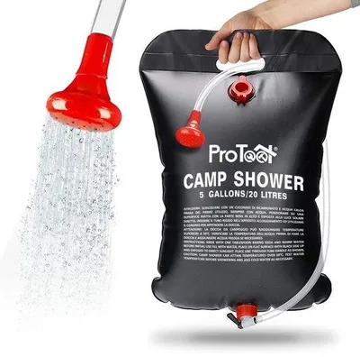 Productafbeelding van Zonne Douche Camping 20L - Draagbaar met Hoofd en Slang