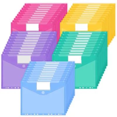 Productafbeelding van A4 Documentenmap 50 Stuks - Waterdichte en Transparante Documenthoezen