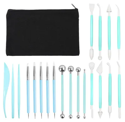 Ton-Skulptur-Werkzeug-Set, 21-teilig, robust, für DIY