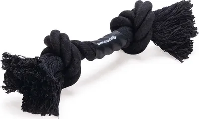 Produktbild von Beeztees Hundespielzeug Spieltau mit 2 Knoten schwarz, Größe: S