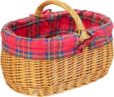Produktbild von Einkaufskorb "BAGI" mit rotkarierter Einlage, abnehmbar