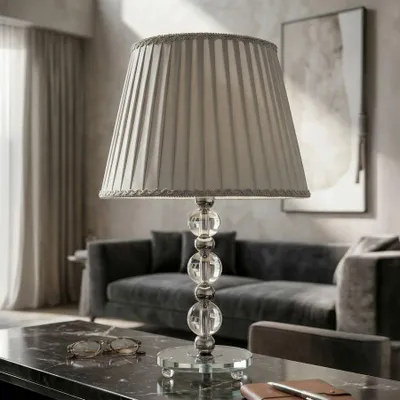 Obrázek produktu pro Stolní lampa ze stříbrného kovu ø 30x48 cm