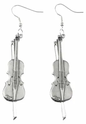 Produktbild von Geige Ohrringe Geigenohrringe Miniblings Violine Bratsche Geiger versilbert