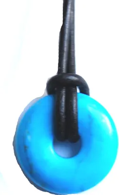 Produktbild von Edelstein-Anhänger, Donut rund, 20mm, Türkenit (Magnesit gefärbt)