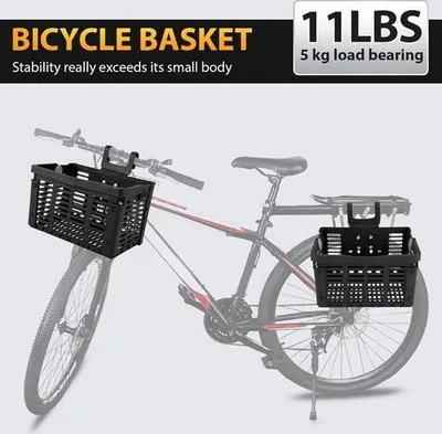 Obrázok produktu pre Skladací zadný košík na bicykel MTX, čierny, 31,5 x 22,5 x 20,5 cm (otvorený) Univerzálny nosič na bicykel