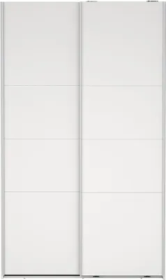 Produktbild von Catania Kleiderschrank 201x119x65cm, 2 Schiebetüren weiß.