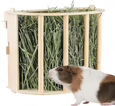 Imagen del producto de Jaula de madera natural, para cobayas, conejos, chinchillas, hámsteres, 1 unidad, para animales pequeños