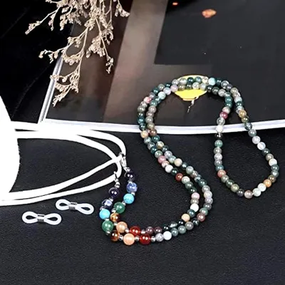 Produktbild von 7 Chakra Stein Perlen Brillenkette für Damen
