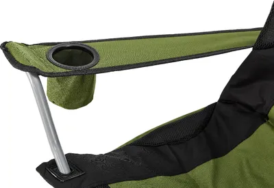 Produktbild von Juskys Campingstuhl Lido mit Getränkehalter & Tasche - Camping Klappstuhl gepolstert - Faltstuhl Angelstuhl Strandstuhl Chair - Stuhl Grün