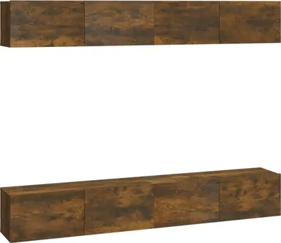 Produktbild von vidaXL TV-Wandschränke 4 Stk. Räuchereiche 100x30x30 cm