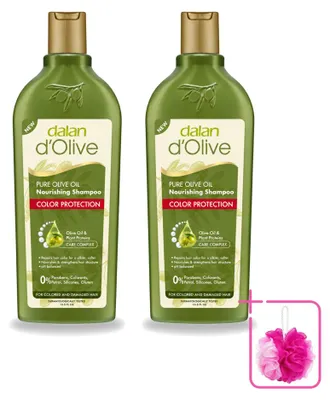 Productafbeelding van 2 x Dalan d'Olive Shampoo, kleurbehoud voor beschadigd haar, 400 ml - voordelingsverpakking - 2 stuks