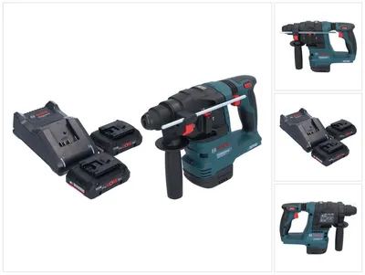 Produktbild von Bosch GBH 18V-22 Professional Akku Bohrhammer 18 V 1,9 J SDS Plus Brushless + 2x ProCORE Akku 4,0 Ah + Ladegerät