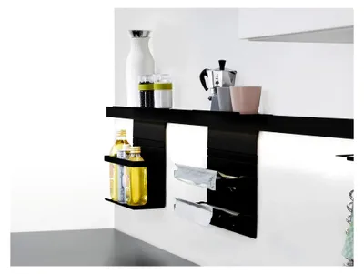 Produktbild von Linero MosaiQ Hakenleiste 6 Haken Stahl Schwarz