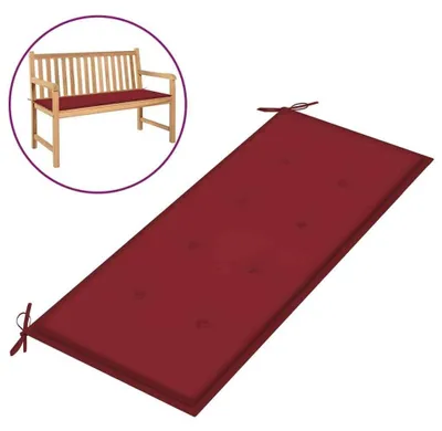 Produktbild von Gartenbank Auflage Bankauflage Sitzpolster Bankkissen für Gartenbänke und Sitzbänke Polsterauflage Outdoor Sitzkissen 100 x 50 cm Weinrot 180 x 50 x 3 cm