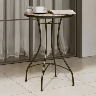 Obrázek produktu pro vidaXL Mosaic bistro stolek terakota červená a bílá Ø50x70 cm keramika