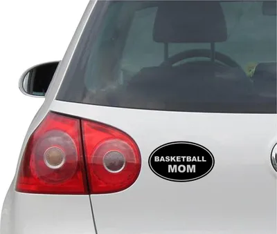 Produktbild von Aufkleber / Autoaufkleber - JDM - Die cut - BASKETBALL MOM - Folie Auto Decal Sticker - schwarz - 139mm x88mm