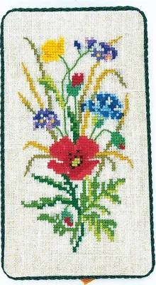 Produktbild von Auslaufmodell Eva Rosenstand Kreuzstich Set "Feldblume", Zählmuster, 9x16cm