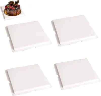 Produktbild von Vierkant Backformen Set 4 Stück wiederverwendbar