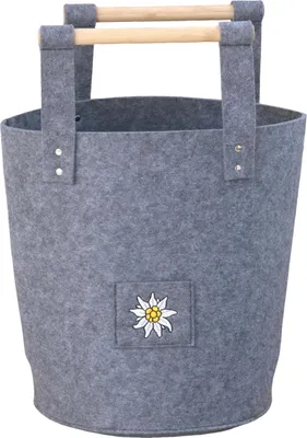 Produktbild von TrendLine Holzkorb Filz Ø 31 x 37 cm dunkelgrau