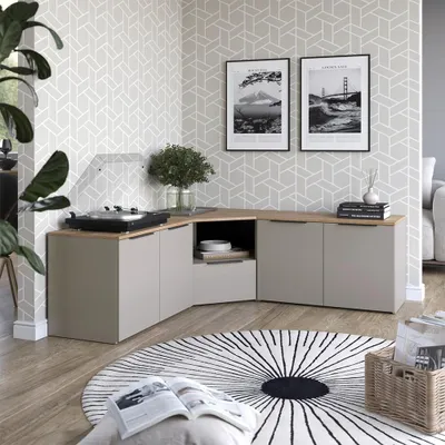 Immagine prodotto di Parete attrezzata soggiorno Vicco Wido Grigio 3 parti, Model 58550