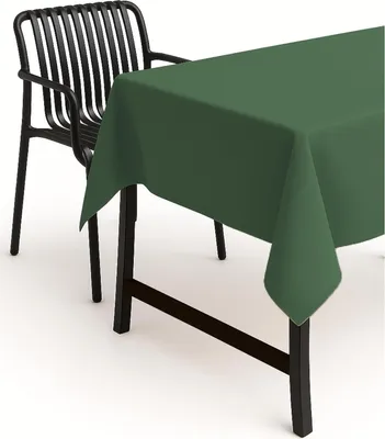 Produktbild von Tischdecke mit Lotuseffekt Leinenoptik wasserabweißend abwaschbar 160 x 160 cm - Dunkelgrün