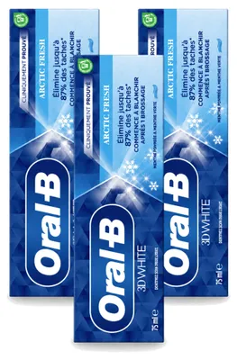 Produktbild von 3 x Oral-B 3D White Arctic Fresh Tandpasta - 75 ml - Vorteilspackung - 3 Stücke