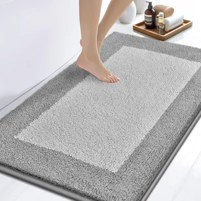 Image de Tapis de bain 76 x 116 cm, antidérapant, lavable, pour la douche, la baignoire et le sol