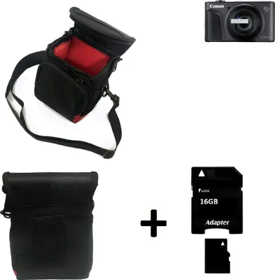Produktbild von K-S-Trade Kameratasche Fototasche Umhängetasche Schutz Hülle kompatibel mit Canon PowerShot SX730 HS mit Zusatzfach und teilbaren Innenraum mit