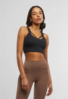 Obrázek produktu pro Dámská sportovní podprsenka Urban Classics Ladies Sports Bra crossed black - XS