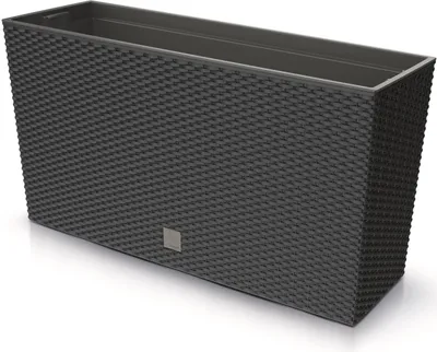 Produktbild von Rato Case Middle Pflanzkübel mit Innentopf Pflanztrog Blumentrog für Innen- und Außenbereich Rechteckig Kunststoff 770x235x406mm (Anthrazit)