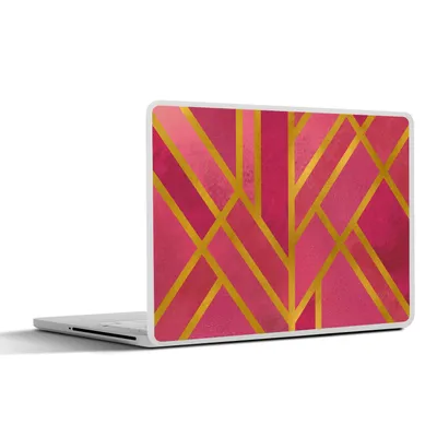 Produktbild von MuchoWow® Laptop Aufkleber Sticker Cover Gold - Design - Rosa 40x30 cm - Laptop Dekoration - Selbstklebend