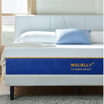 Obrázek produktu pro Matrace Molblly 90 x 190 x 16 cm, ergonomická, prodyšná, střední tuhost, hypoalergenní, odolná, paměťová pěna