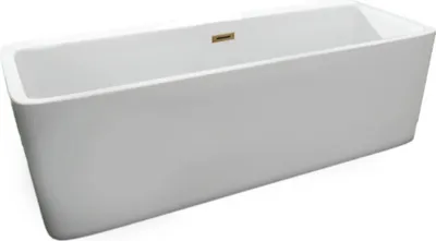 Produktbild von Balneo Badewanne ROMA Freistehend 170x80cm Acryl Deckel Klick-Klack Stöpsel gold