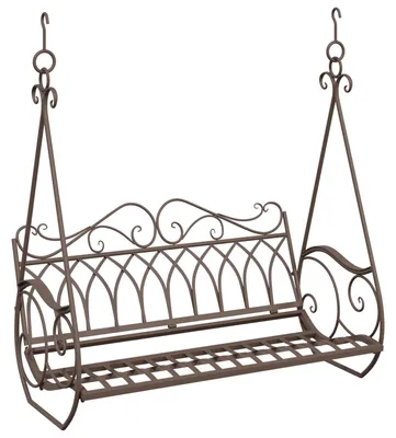 Produktbild von Schaukelbank Stahl 112 x 60 x 126,5 cm Antikbraun