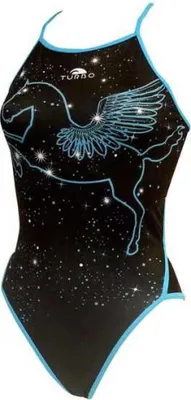 Image de Turbo Pegaso Maillot de bain à fines bretelles Noir 9-10 ans Filles Noir 9-10 ans
