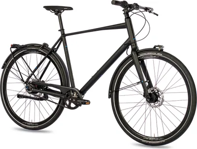 Produktbild von Airtracks Herren Trekking Fahrrad 28 Zoll Citybike UR.2880 GATES BELT Shimano NEXUS 8 Black Matt (58cm (Körpergröße 180-195cm))
